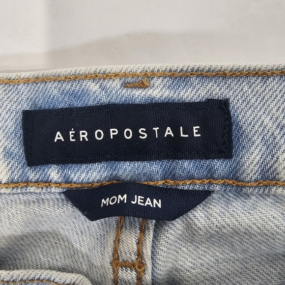 Aeropostale Light Blue High Rise Ripped Jeans - Picture 8 of 10